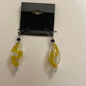 Blown glass beaded earrings